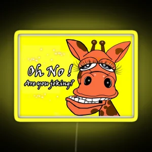 Giraffe Are You Joking RGB Neon Sign