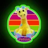 Giraffe Crochet Doll RGB Neon Sign - Image 3