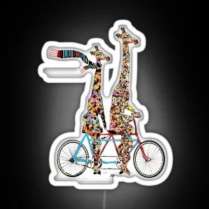 Giraffes Days Lets Tandem Classic RGB Neon Sign