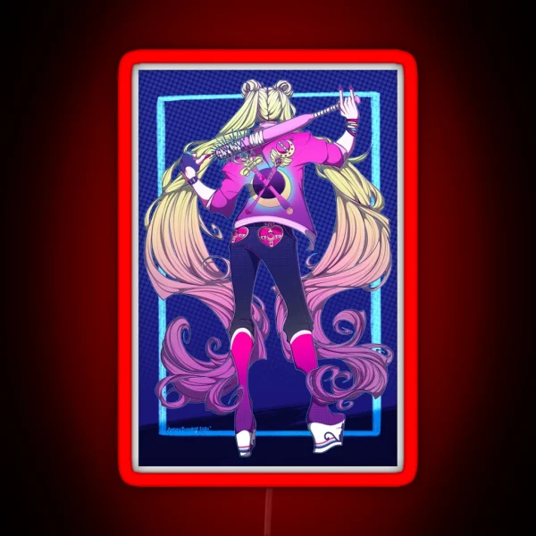 Girl Gang Usagi Serena RGB Neon Sign