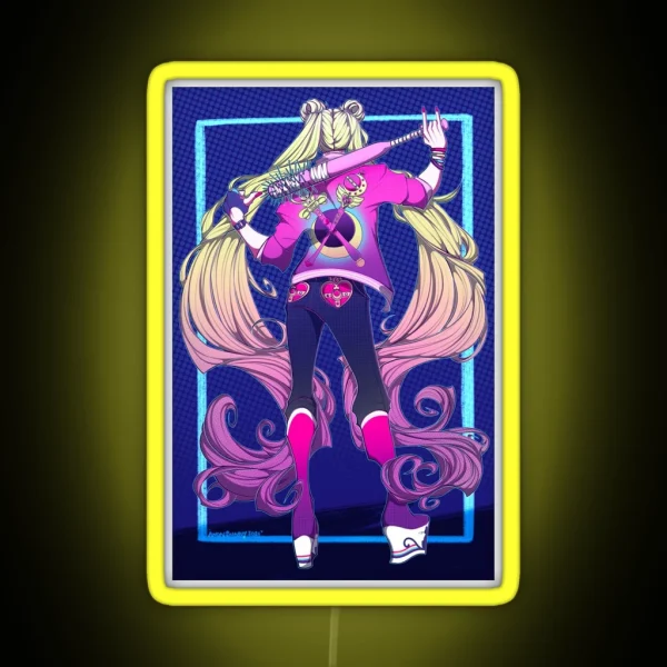 Girl Gang Usagi Serena RGB Neon Sign