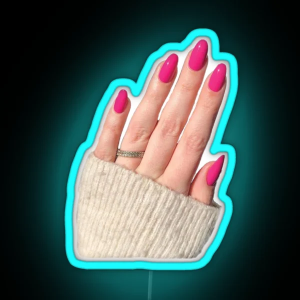 Girl Stylish Nail Polish Lover RGB Neon Sign