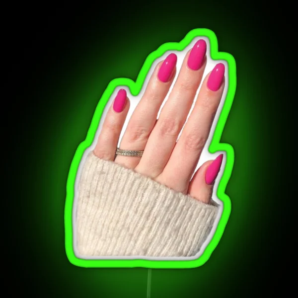 Girl Stylish Nail Polish Lover RGB Neon Sign