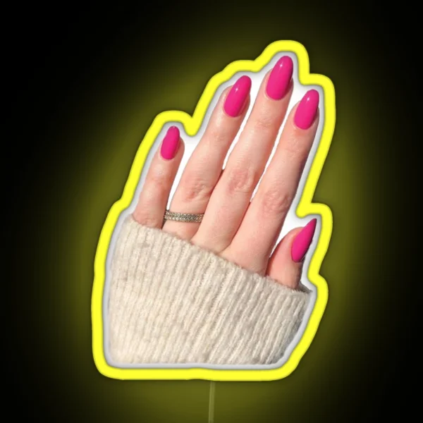Girl Stylish Nail Polish Lover RGB Neon Sign