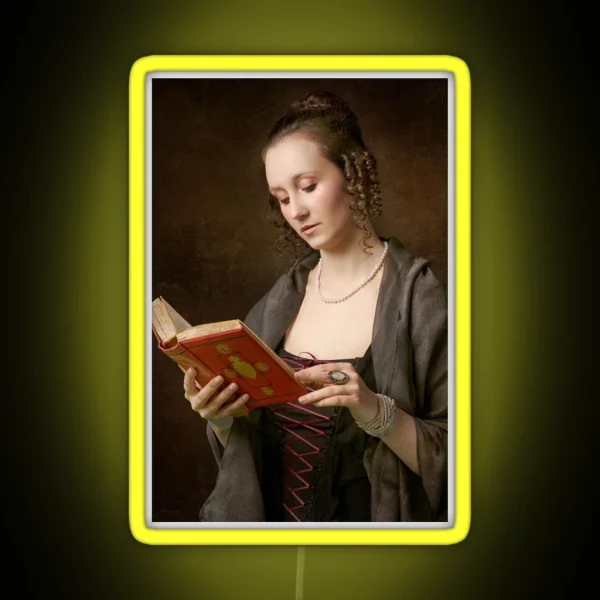 Girl With A Book RGB Neon Sign