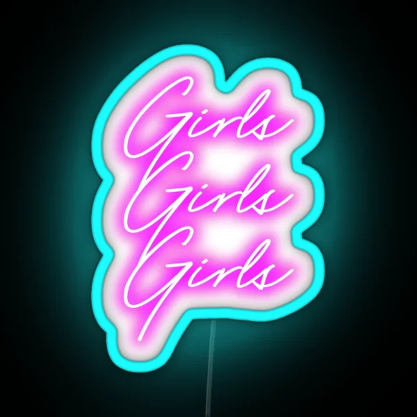 GIRLS GIRLS GIRLS RGB Neon Sign