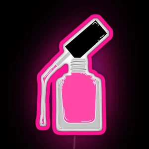 Girly Pink Nail Polish RGB Neon Sign