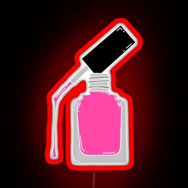 Girly Pink Nail Polish RGB Neon Sign