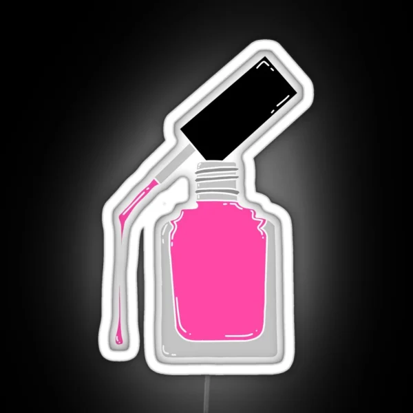 Girly Pink Nail Polish RGB Neon Sign