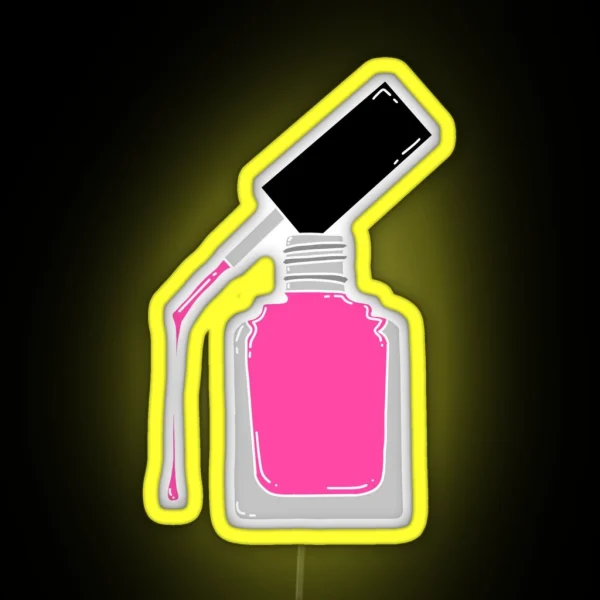 Girly Pink Nail Polish RGB Neon Sign