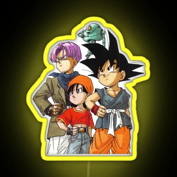 Giru Goku Pan And Trunks RGB Neon Sign