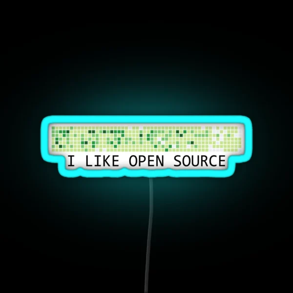 Github Contributions I Like Open Source RGB Neon Sign