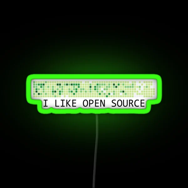 Github Contributions I Like Open Source RGB Neon Sign