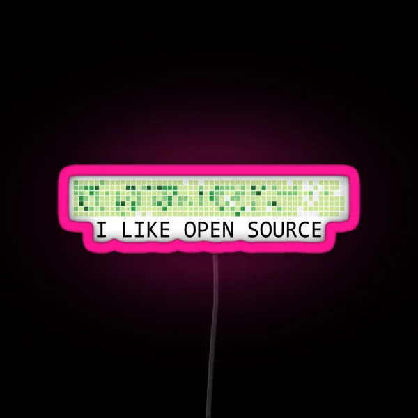 Github Contributions I Like Open Source RGB Neon Sign