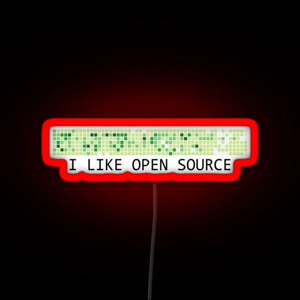 Github Contributions I Like Open Source RGB Neon Sign