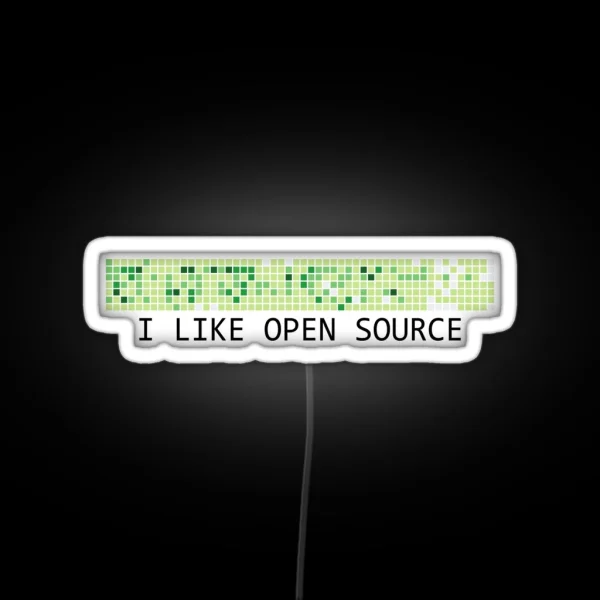 Github Contributions I Like Open Source RGB Neon Sign