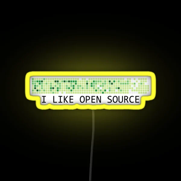 Github Contributions I Like Open Source RGB Neon Sign