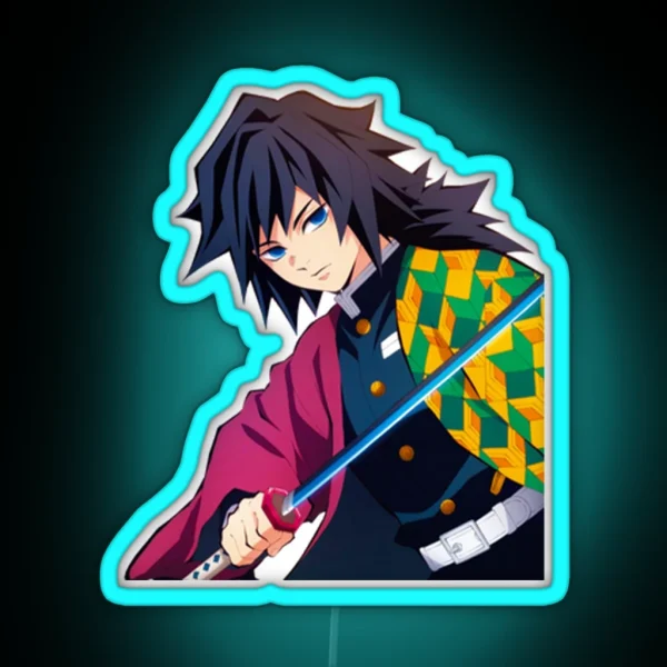 Giyu Tomioka Demon Slayer RGB Neon Sign