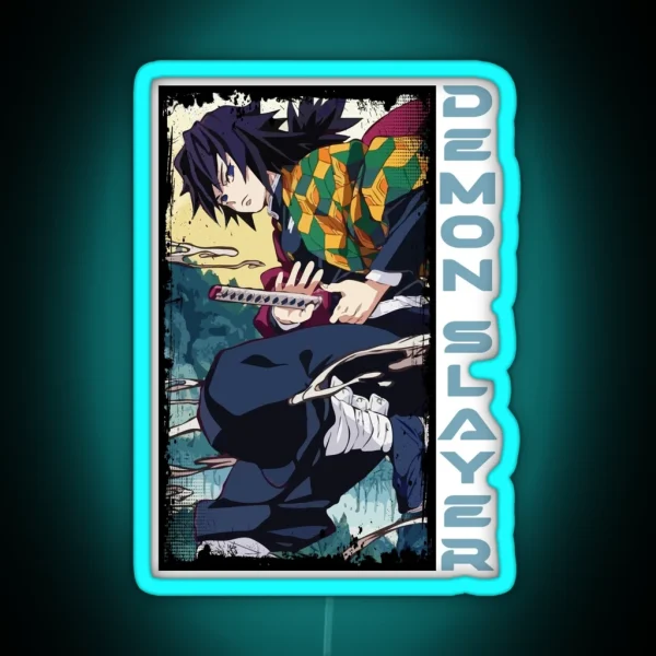 Giyu Tomioka Demon Slayer RGB Neon Sign