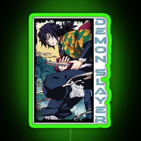 Giyu Tomioka Demon Slayer RGB Neon Sign