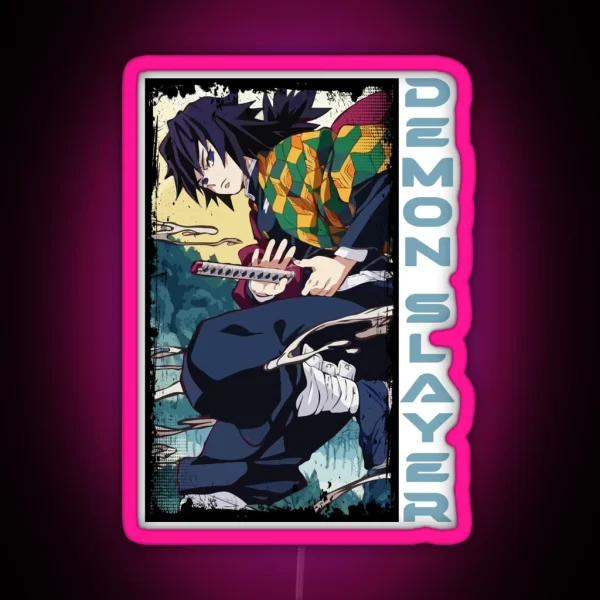 Giyu Tomioka Demon Slayer RGB Neon Sign