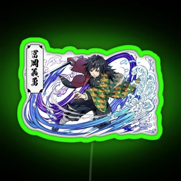 Giyu Tomioka Demon Slayer RGB Neon Sign