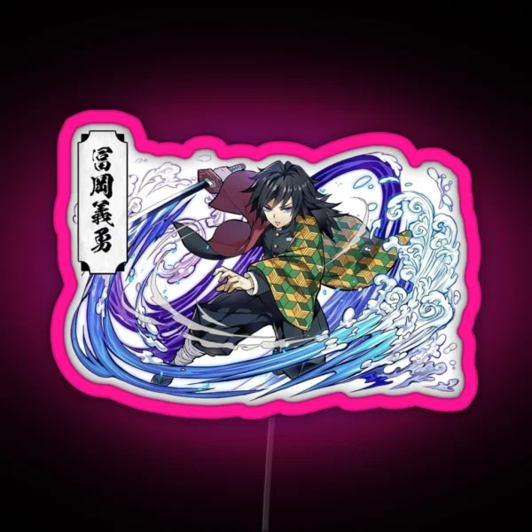 Giyu Tomioka Demon Slayer RGB Neon Sign