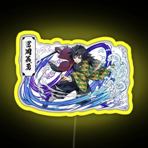 Giyu Tomioka Demon Slayer RGB Neon Sign