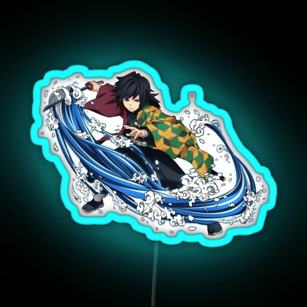 Giyu Tomioka Kimetsu No Yaiba RGB Neon Sign