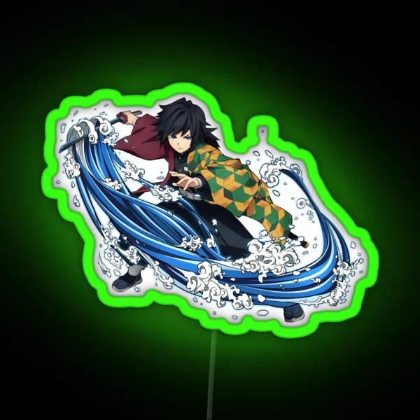 Giyu Tomioka Kimetsu No Yaiba RGB Neon Sign