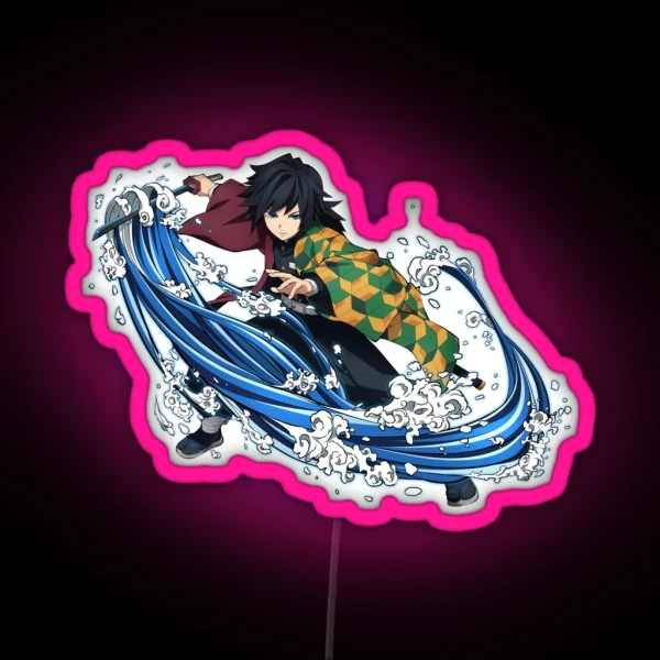 Giyu Tomioka Kimetsu No Yaiba RGB Neon Sign