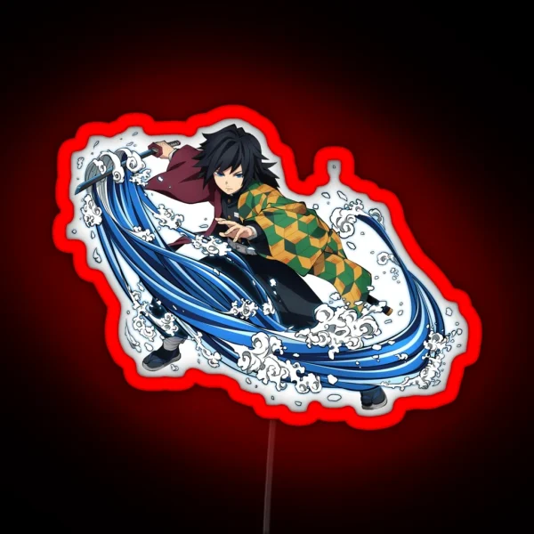 Giyu Tomioka Kimetsu No Yaiba RGB Neon Sign