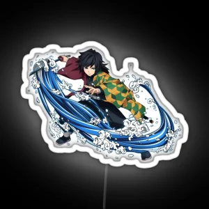 Giyu Tomioka Kimetsu No Yaiba RGB Neon Sign