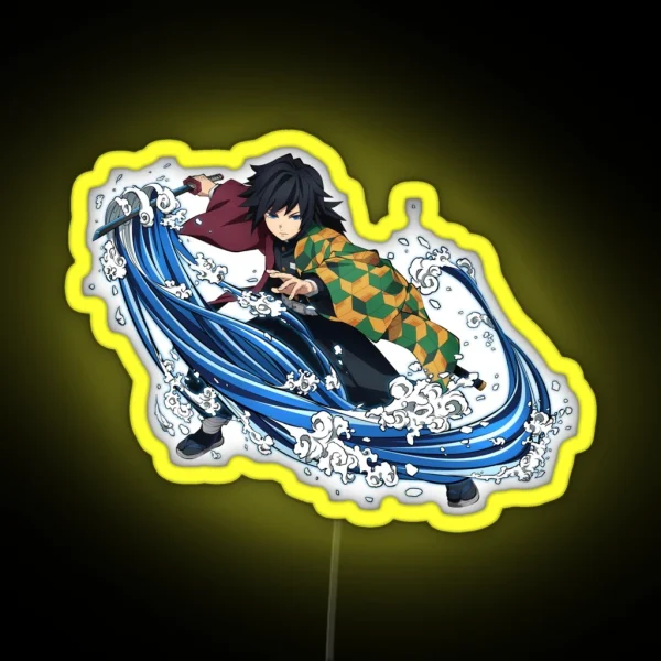 Giyu Tomioka Kimetsu No Yaiba RGB Neon Sign