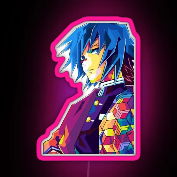 Giyu Tomioka RGB Neon Sign