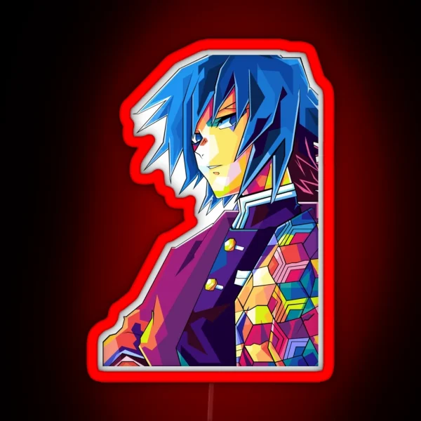 Giyu Tomioka RGB Neon Sign