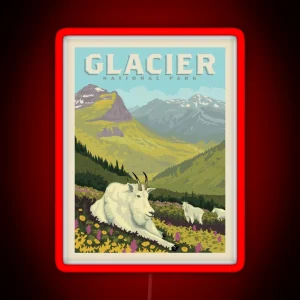 Glacier National Park RGB Neon Sign