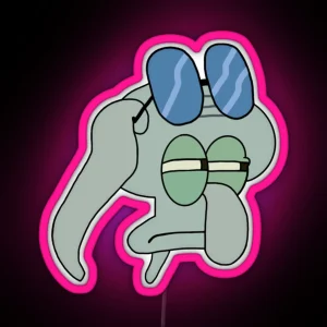 Glaring Squidward RGB Neon Sign