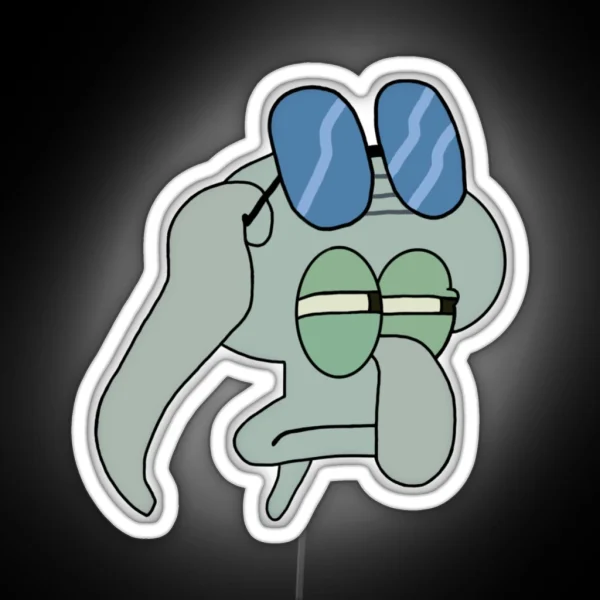 Glaring Squidward RGB Neon Sign