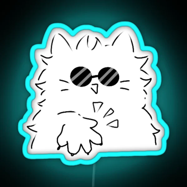 Glasses Cat RGB Neon Sign
