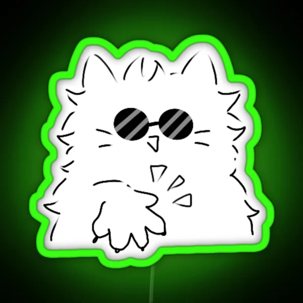 Glasses Cat RGB Neon Sign