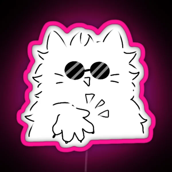 Glasses Cat RGB Neon Sign