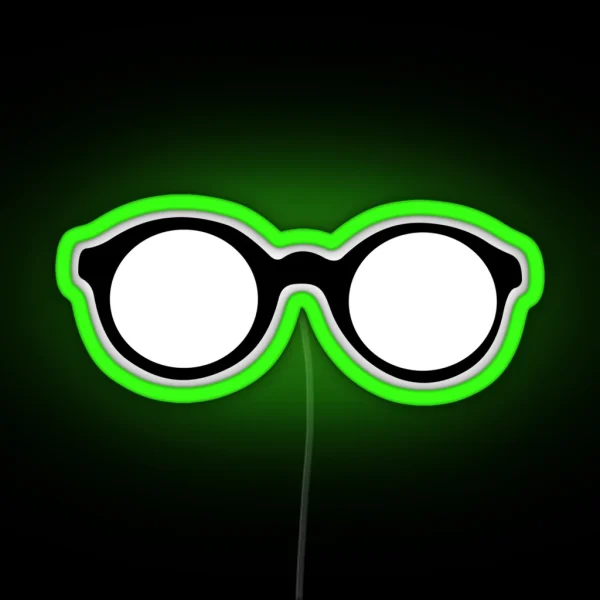 Glasses Silly Gift Funny RGB Neon Sign