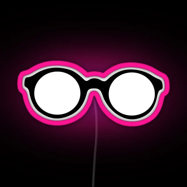Glasses Silly Gift Funny RGB Neon Sign