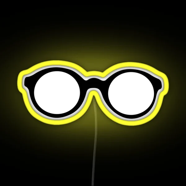 Glasses Silly Gift Funny RGB Neon Sign