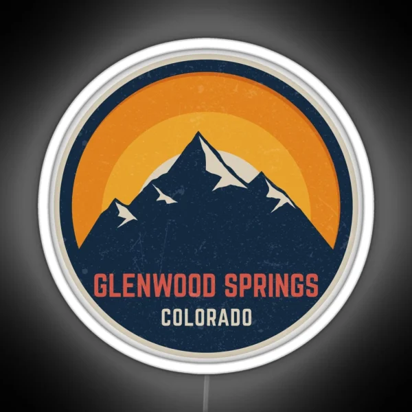 Glenwood Springs Colorado Mountain Design RGB Neon Sign