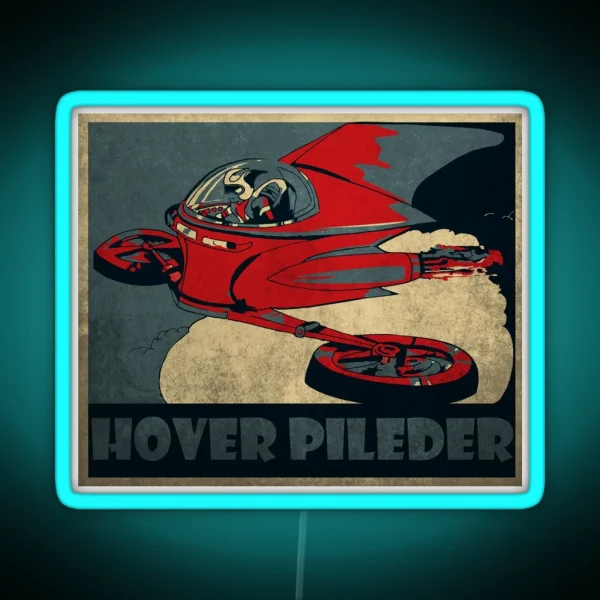 Glider Hover Pileder RGB Neon Sign