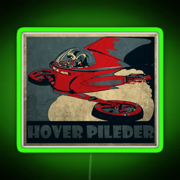 Glider Hover Pileder RGB Neon Sign
