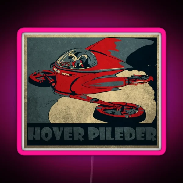 Glider Hover Pileder RGB Neon Sign