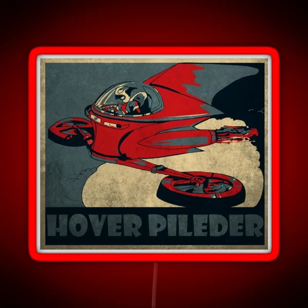 Glider Hover Pileder RGB Neon Sign